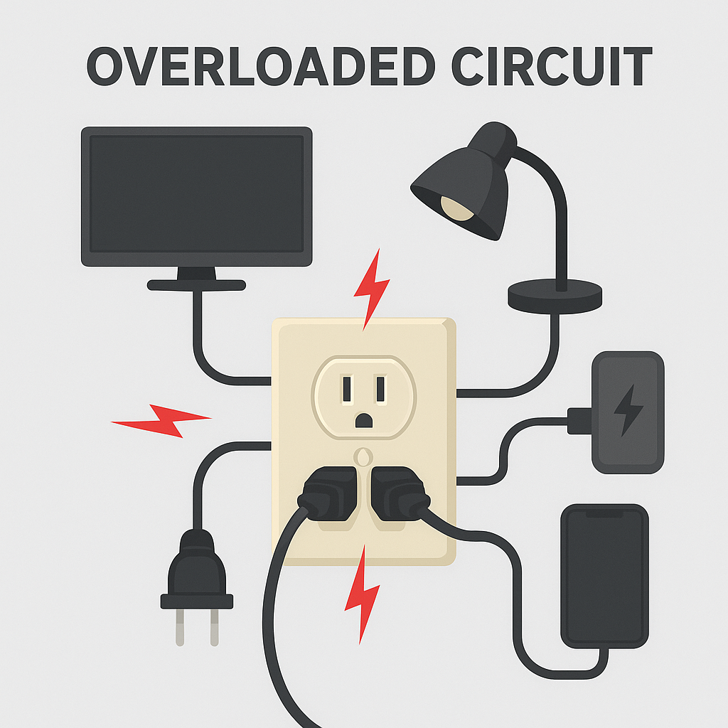 Hartland Electric - electrical fire hazard - overloaded circuit