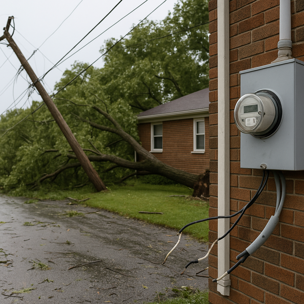 Hartland Electric - Storm damage to outdoor electrical equipment requiring repair in Brighton, MI